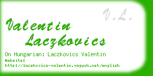 valentin laczkovics business card